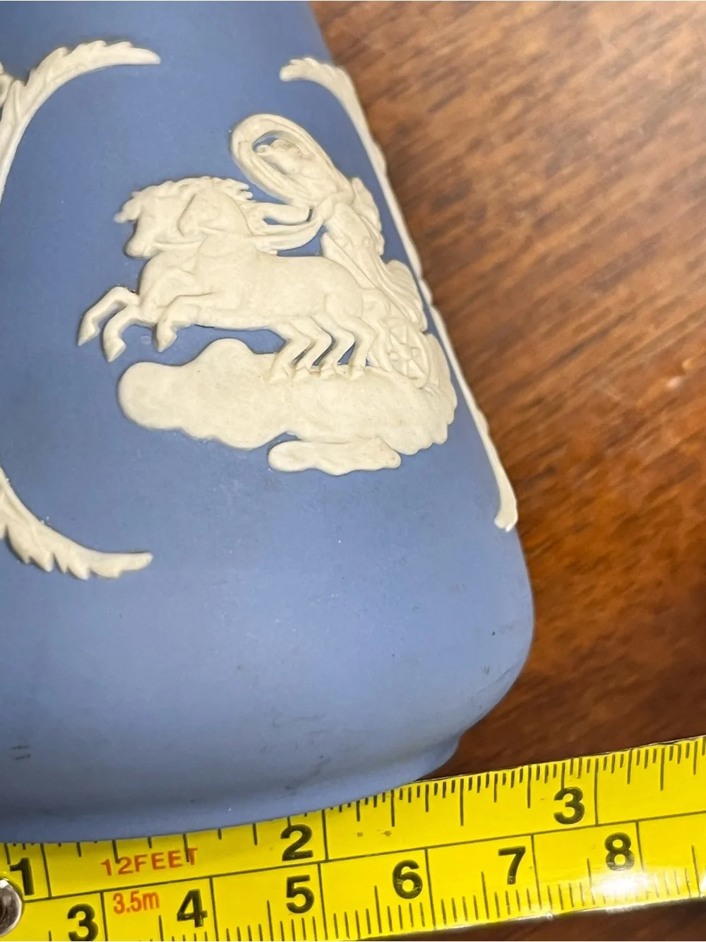 Wedgwood blue jasperware bed vase